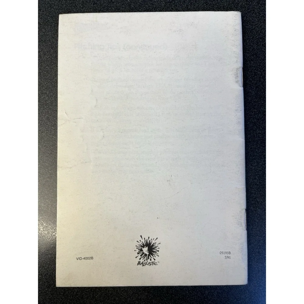 Hardball Sega Genesis and Mega Drive Systems Instruction Manual Booklet Only